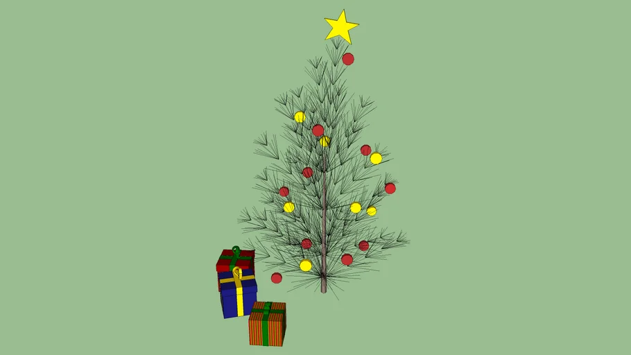 Árbol de Navidad con regalos