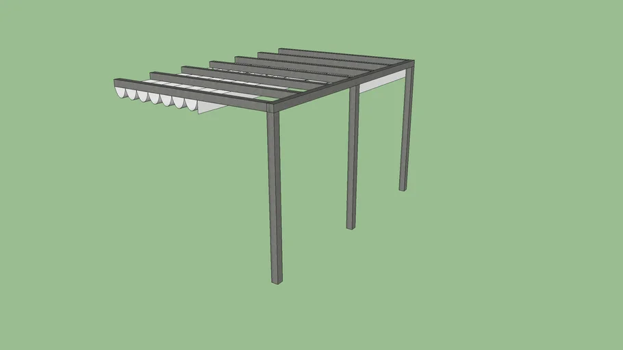Pergola - moderna acero y tela