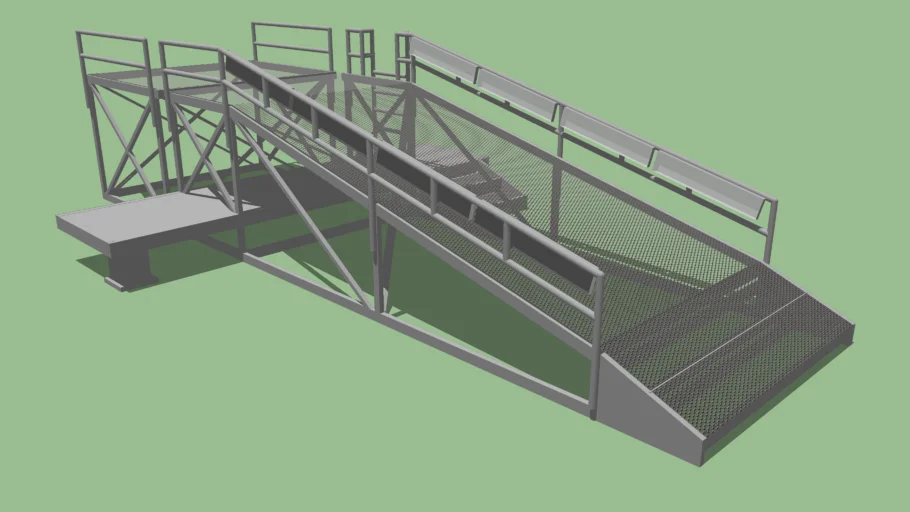 Heavy-Duty Lighted Wire-Mesh Multipurpose, Ramp