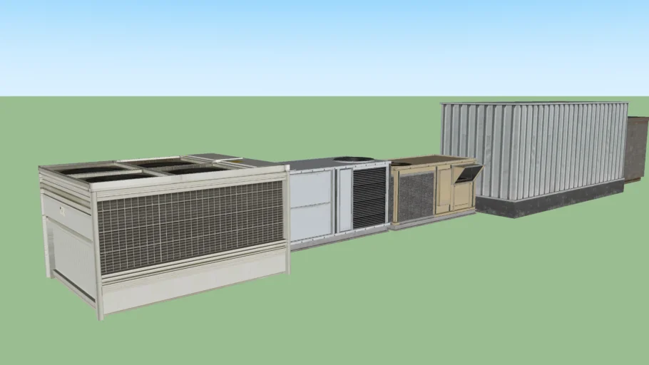 Medium roof air conditioning set | 3D Warehouse