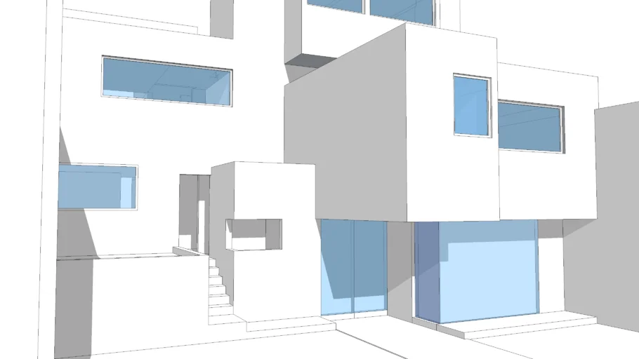 CASA MINIMALISTA A DESNIVEL