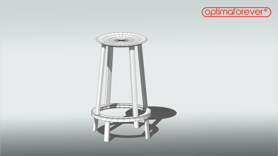 Hay Revolver Bar stool low 67cm - Model - 3D Warehouse