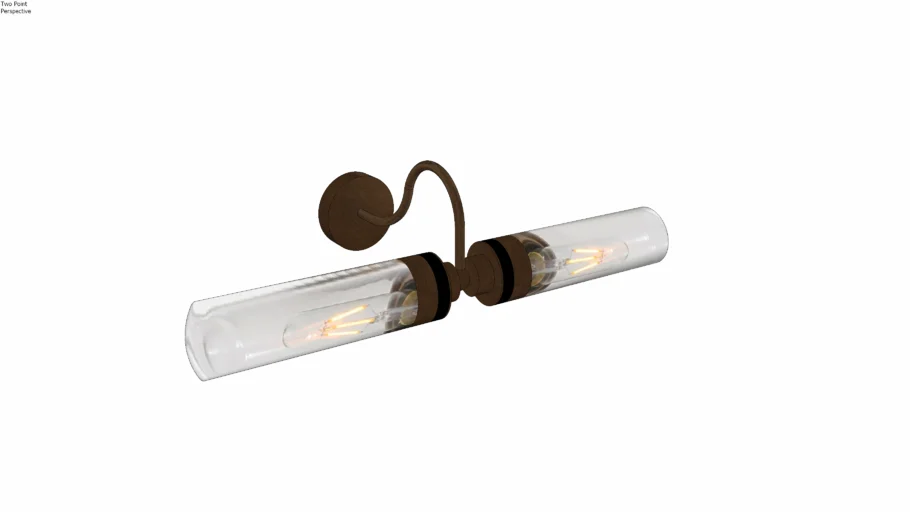 Mullan Lighitng - Nevis Double Glass Bathroom Wall Light