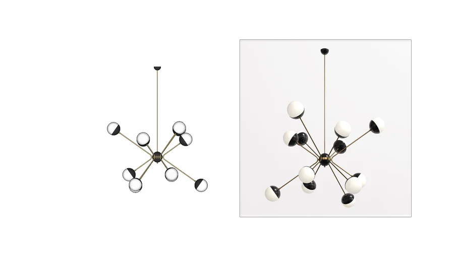 Modern orb Chandelier