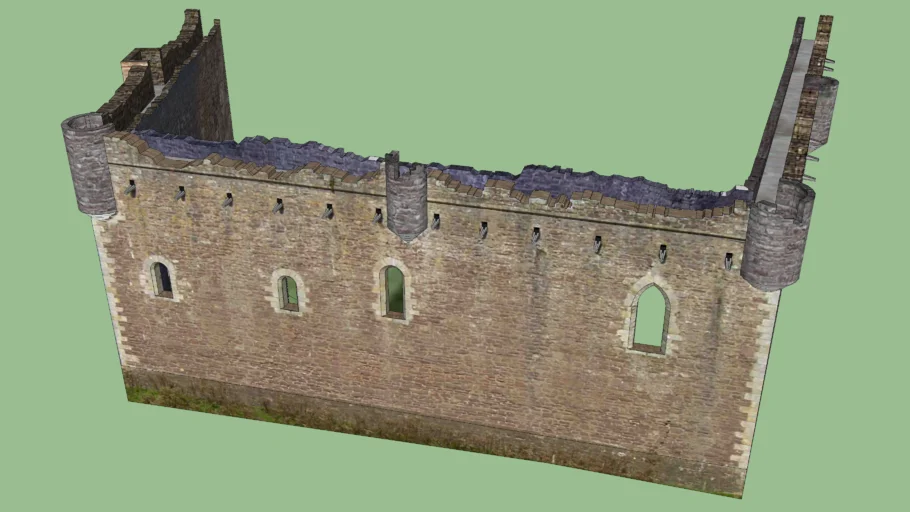 Doune Castle - Courtyard walls