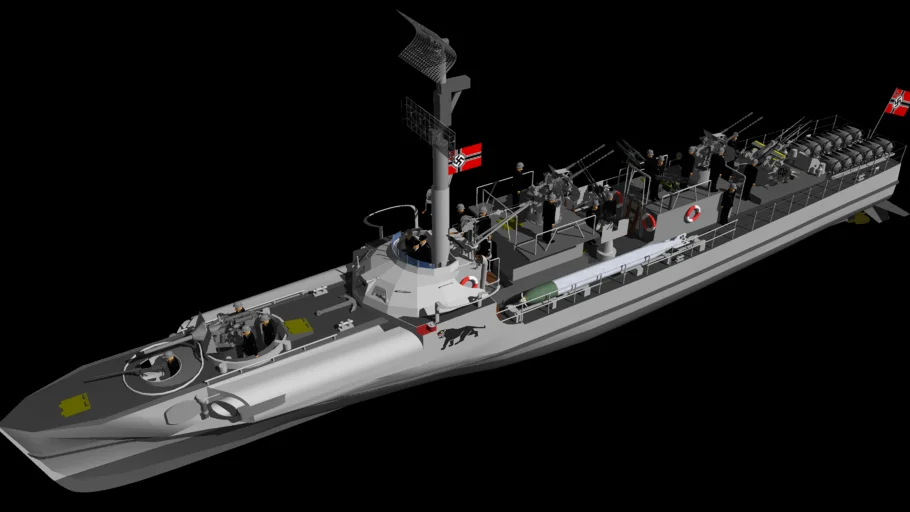 GERMAN+NAVY+KRIEGSMARINE+WW2+FAST+ATTACK+TORPEDO+BOAT+SCHNELLBOOT