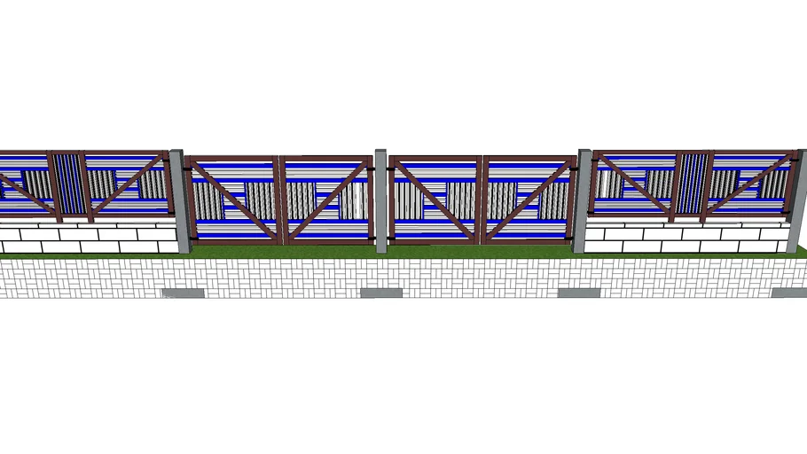 Tubular Steel Gate + Fence