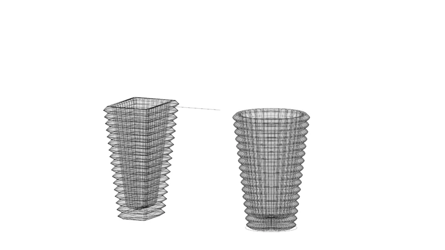 Baccarat Eye vase clear crytal