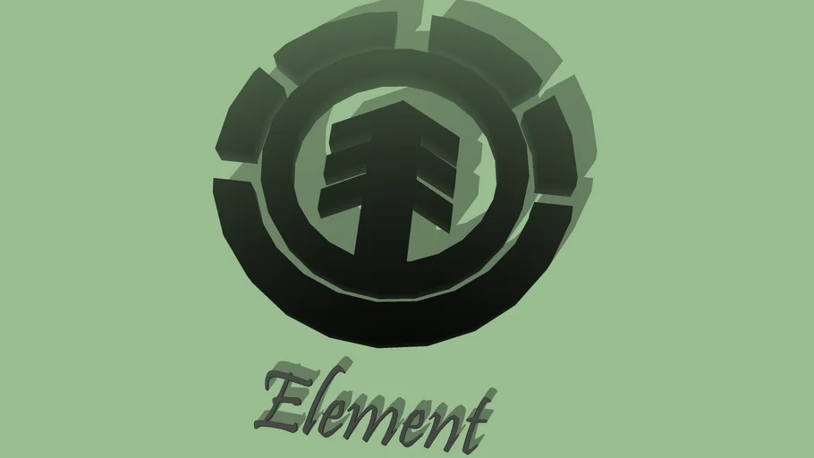 Element SkateBoard Logo (Black)