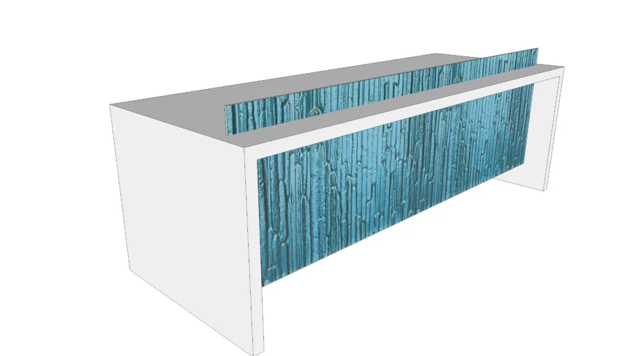 Textured Glass Reception Desk