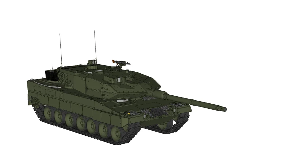 【War Thunder】Leopard2A6 GREEN 3D MODEL