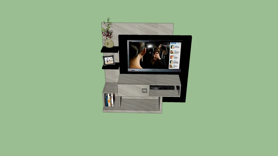 Home theater fred - cinza griss com preto - Madetec