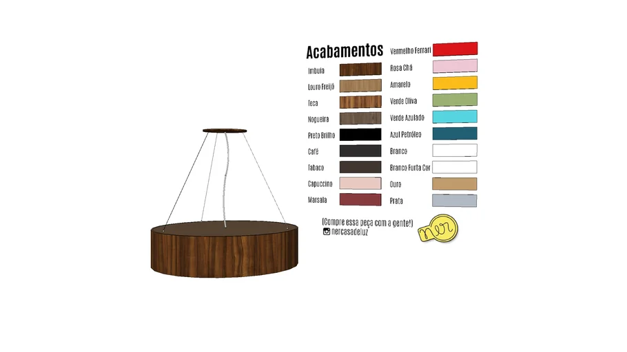 Pendente Redondo em Madeira (D.50xA.25cm) | Ref. 202