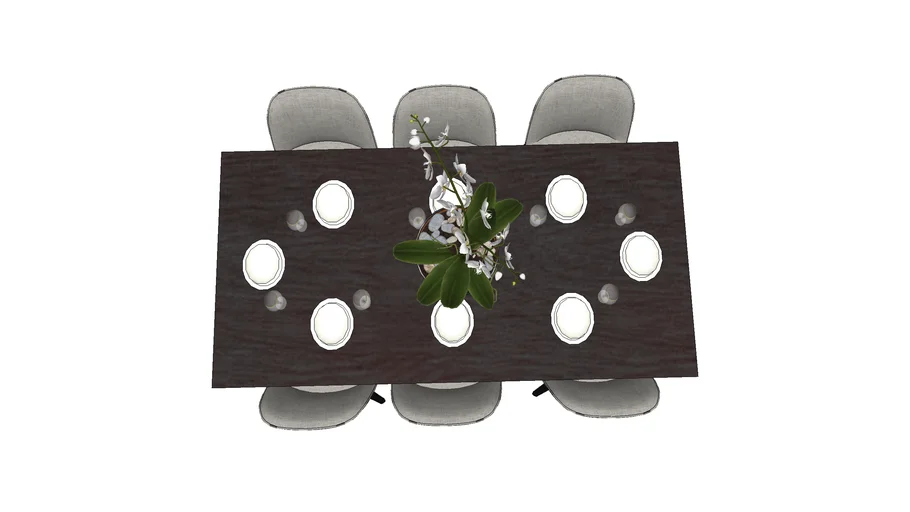 Dining table with 6 chairs