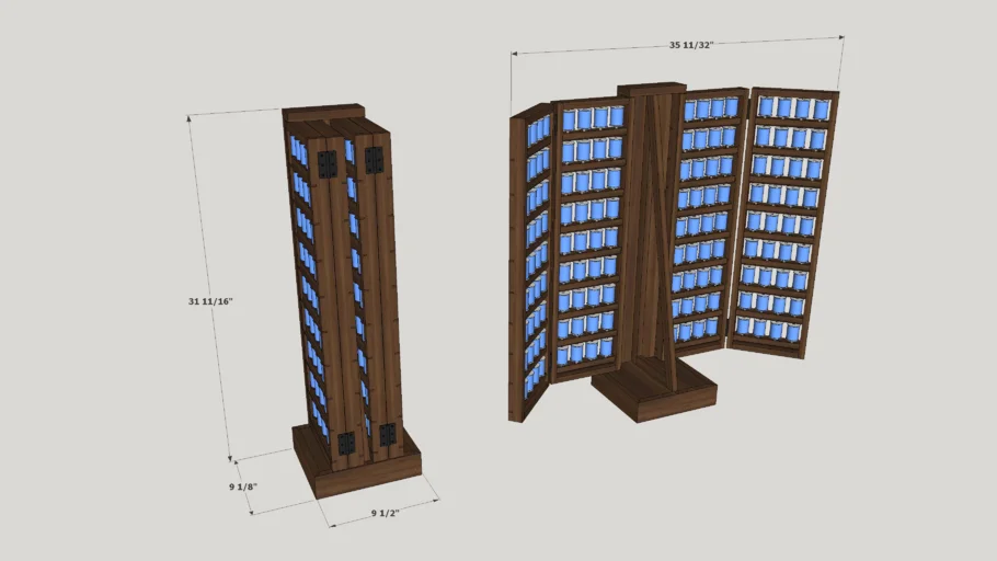 Mobile, Folding Sewing Thread Storage Rack