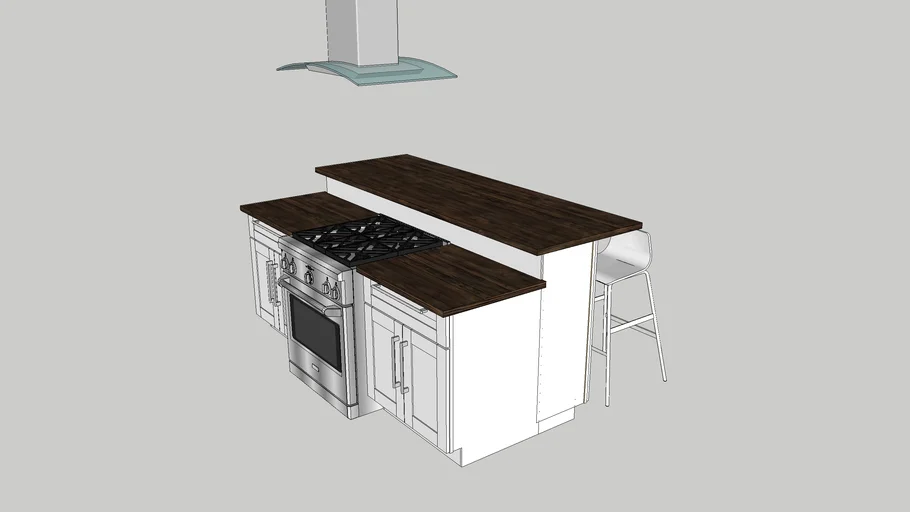 Custom Kitchen Island 8'x5' by Luke Page