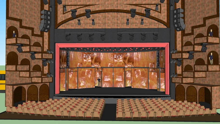 Mean Girls The Musical On Broadwat Scenic Design By Scott Pask and Rendering By Joaquin Gonzalez