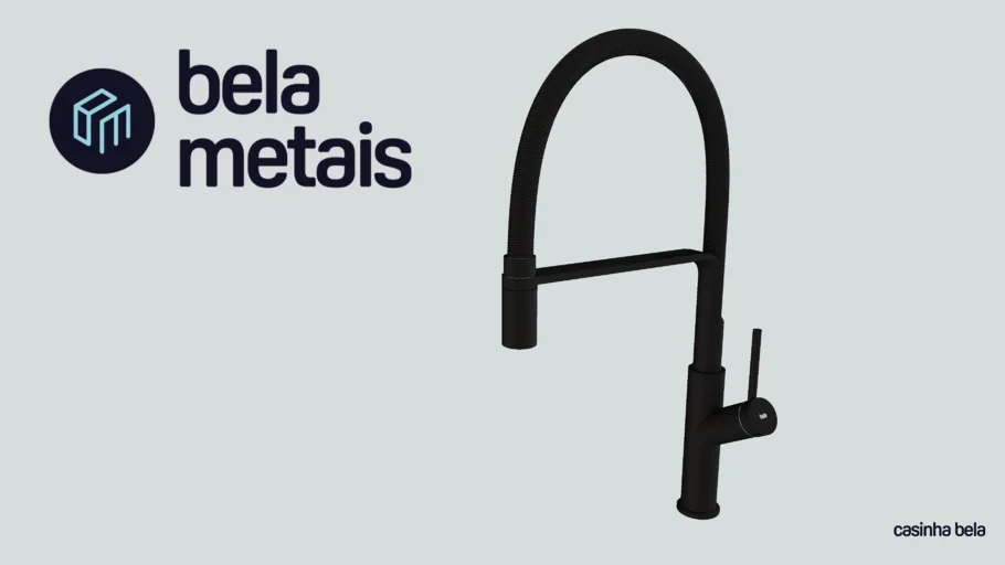 Torneira Monocomando Gourmet de Cozinha Venice Preta (TC60)