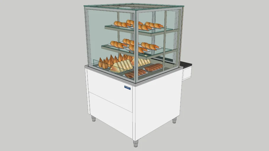 BALCÃO VITRINE ALTO ESTUFA VISION 800 SALGADOS PADARIA