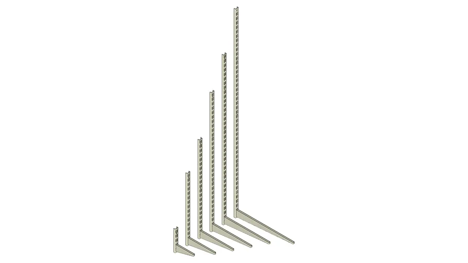 Spur shelving uprights and brackets
