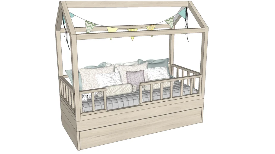MOB - Infantil - Cama montessoriana decorada