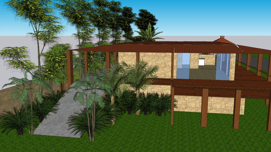 Estrutura base com baldrame e varanda 3m 01