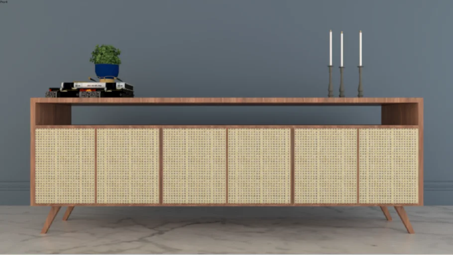 Wood and JuteConsole Table