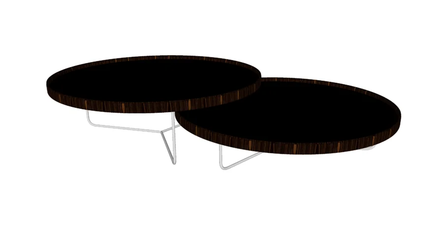 Adelphi Nesting Coffee Tables Black Glass and Cathedral Ebony by Modloft