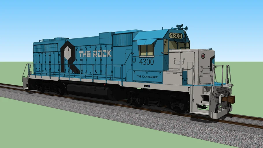 GM EMD GP38-2 Diesel-Electric Locomotive Rock Island #4300, The Rock Islander