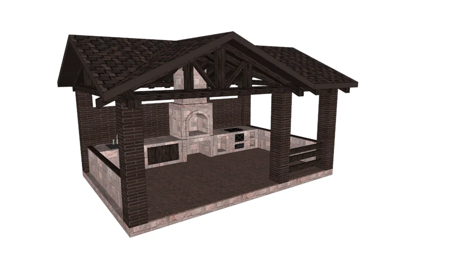 arbor, garden house, barbecue, summer kitchen, беседка, летняя кухня, барбекю.