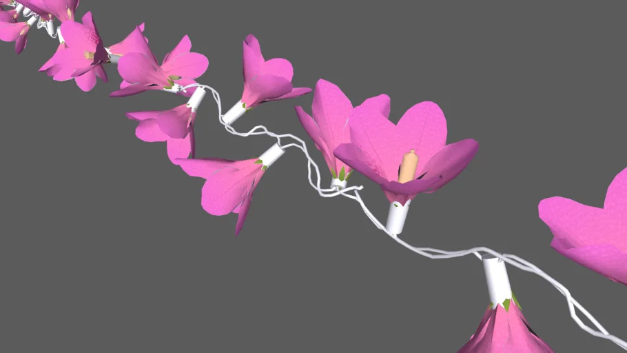 Pisca-Pisca branco com flores 