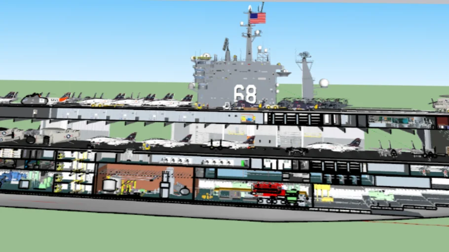 NIMITZ CLASS WITH FULL INTERIOR