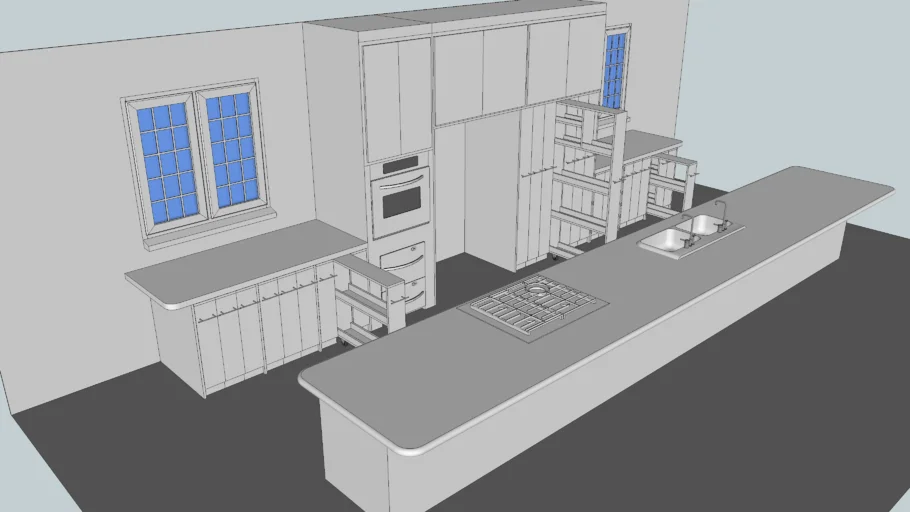 KITCHEN************PULL OUT PUSH IN TALL  DRAWS****TOP TO BOTTOM SHELF