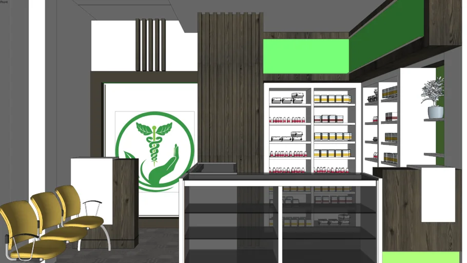 Interior Apotek Konsep Modern