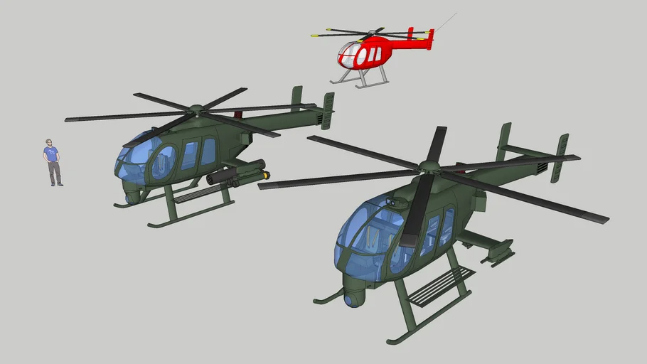 MD MD600 LAH ( Light Attack Helicopter ) , USA