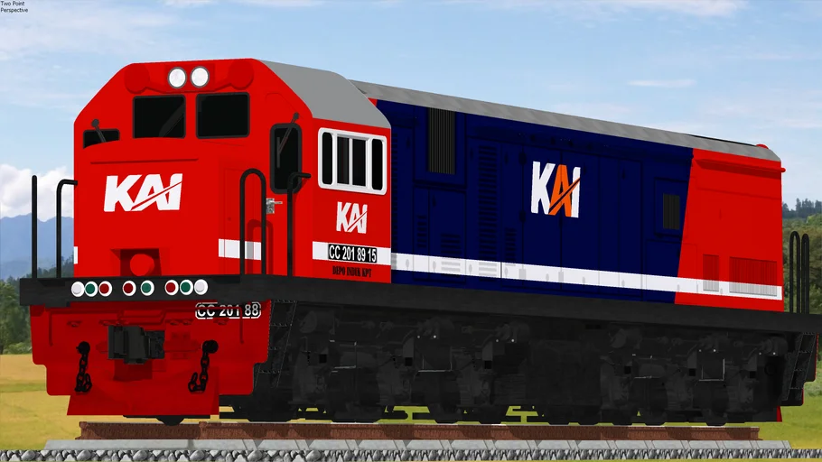 Lokomotif CC 201 89 15 | Red & Blue NEW LOGO (GE U18C)