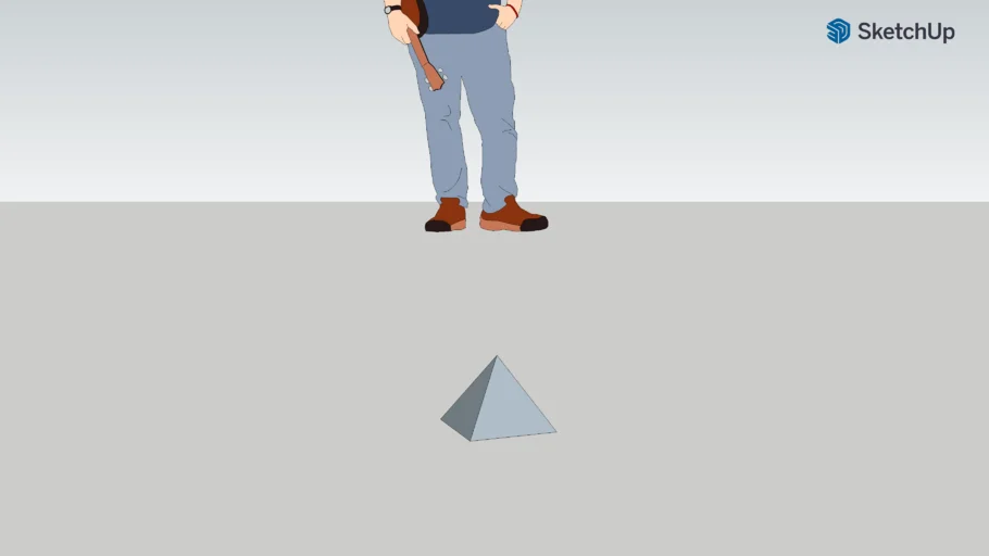 jose negre piramide base cuadrada 4 cm