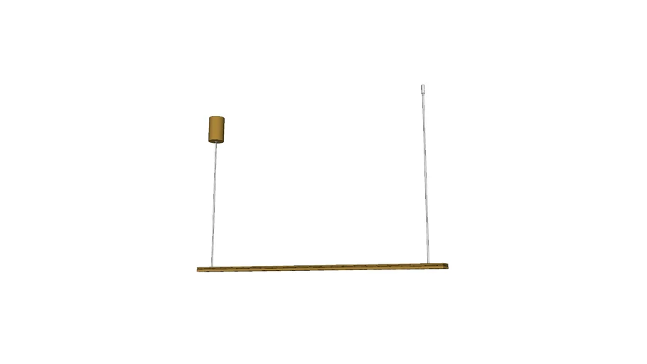 PENDENTE LED OFFICE LINEAR ALUMÍNIO E ACRÍLICO DOURADO CHAMPANHE - PORTOFINO PD2097