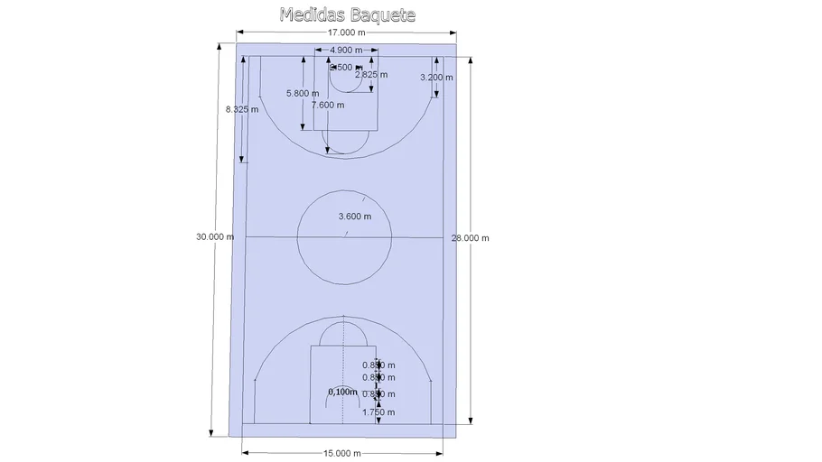 Medidas Campo de Basquete