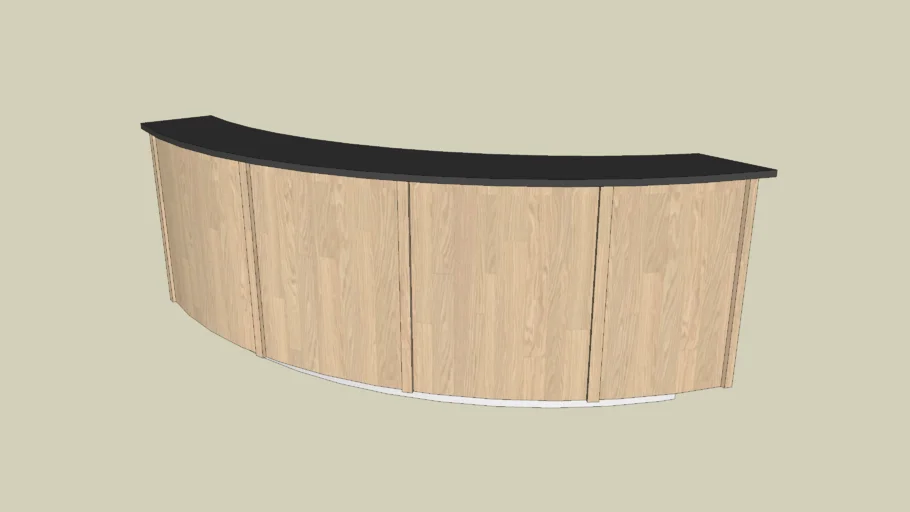 Curved simple reception desk