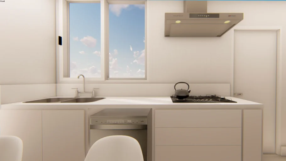 Gabinete Cozinha Pia Lava Louças Cooktop e Coifa