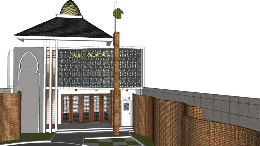 Masjid 2 Lantai Minimalis Modern