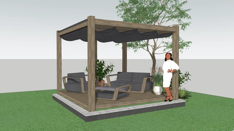 Pergole - Pergola - Gazebo - Pavilion - Arbor - Trellis - Free 3D Model