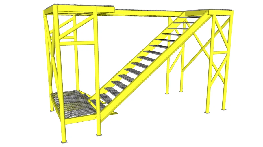 Arreglo de Escalera metálica, 3.80 mts. de altura