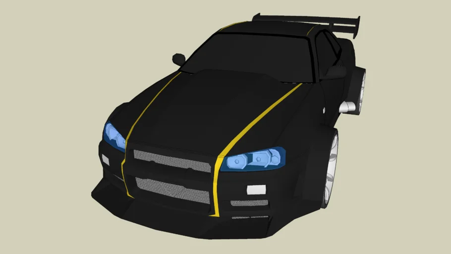 Wide Body Nissan Skyline GTR R34