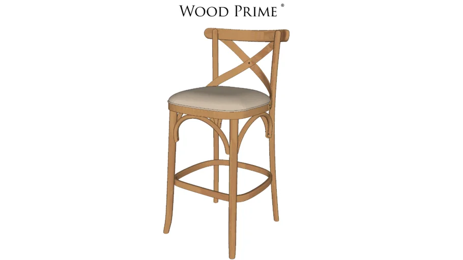 Banqueta X Espanha Estofada - Wood Prime