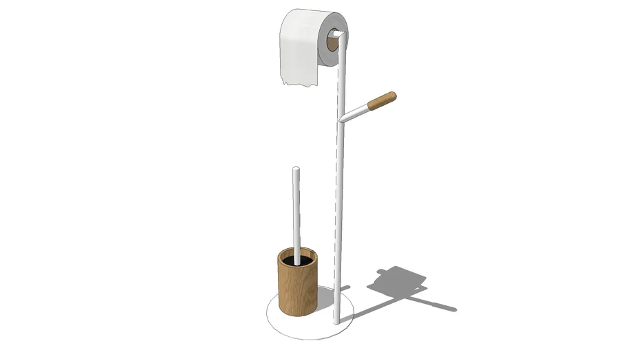 Piaçaba e porta rolos - SCANDI BRANCO - LeroyMerlin