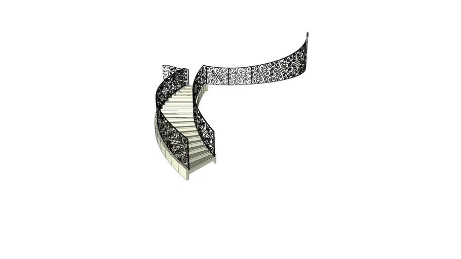 Spiral Stair with Custom Railing