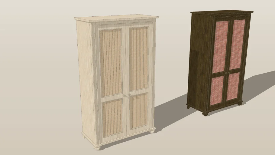 Wardrobe - painted with stretch curtains