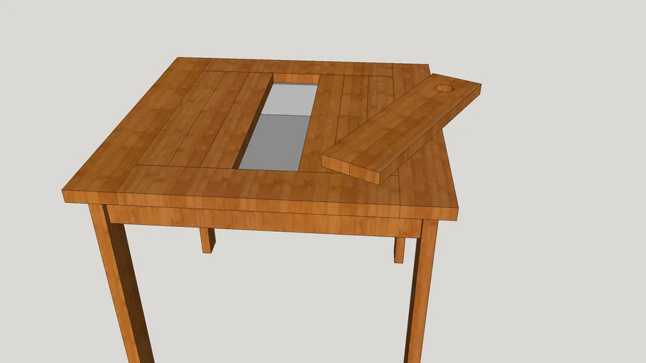 mesa chica con hielera